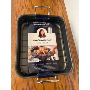 RACHAEL RAY nonstick  Roasting pan with reversible rack